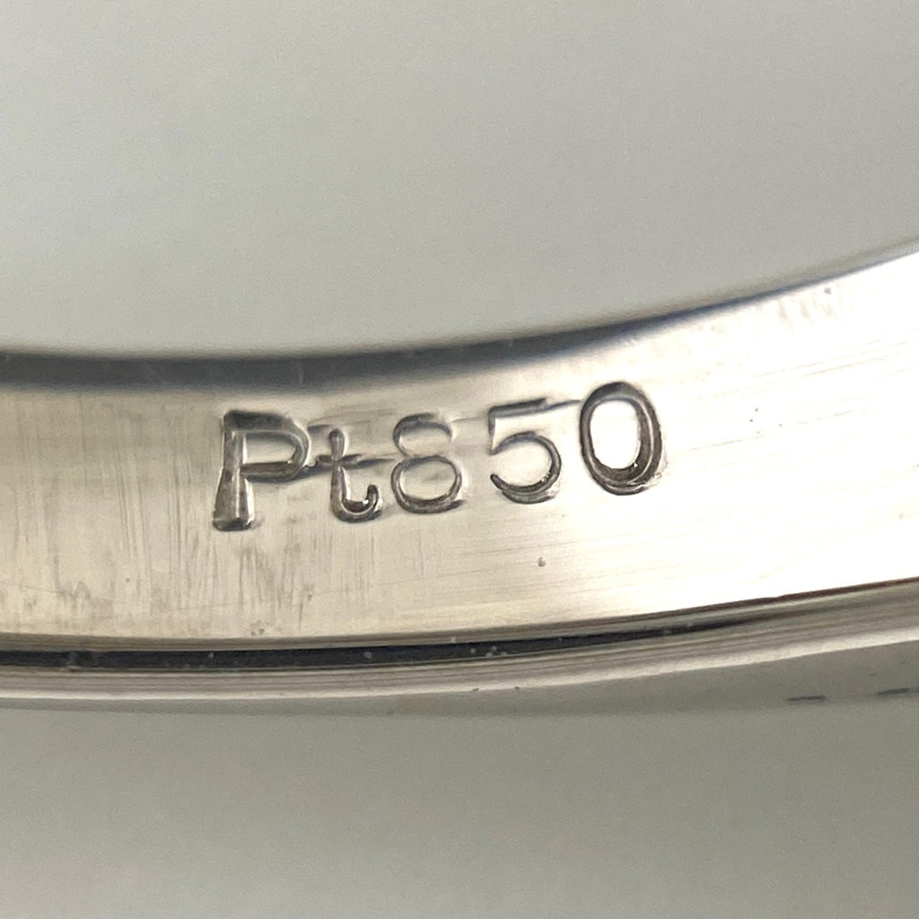 エメラルド デザインリング プラチナ 指輪 メレダイヤ リング 10.5号 Pt850 エメラルド ダイヤモンド レディース 【中古】nbjwl