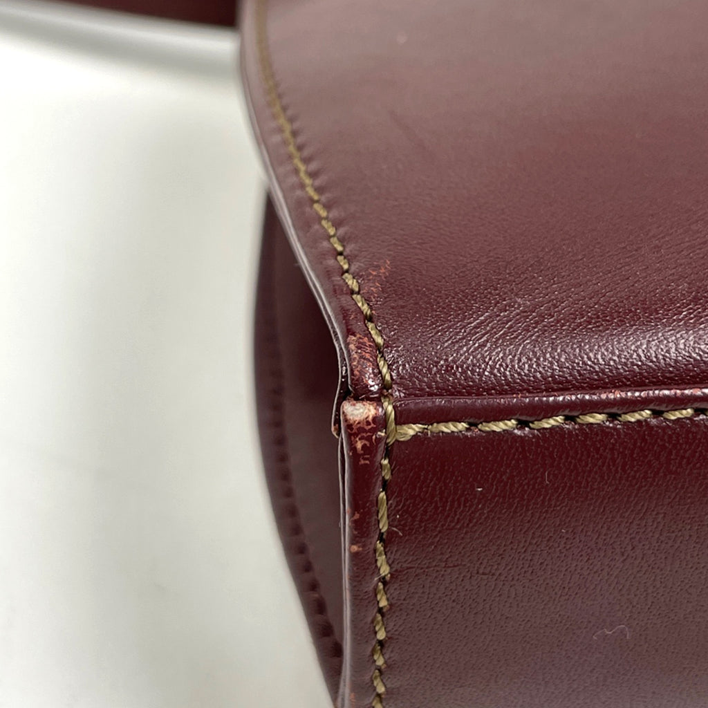 カルティエ マストライン ショルダーバッグ 2WAY クラッチバッグ ショルダーバッグ レザー ボルドー レディース 【中古】brbag