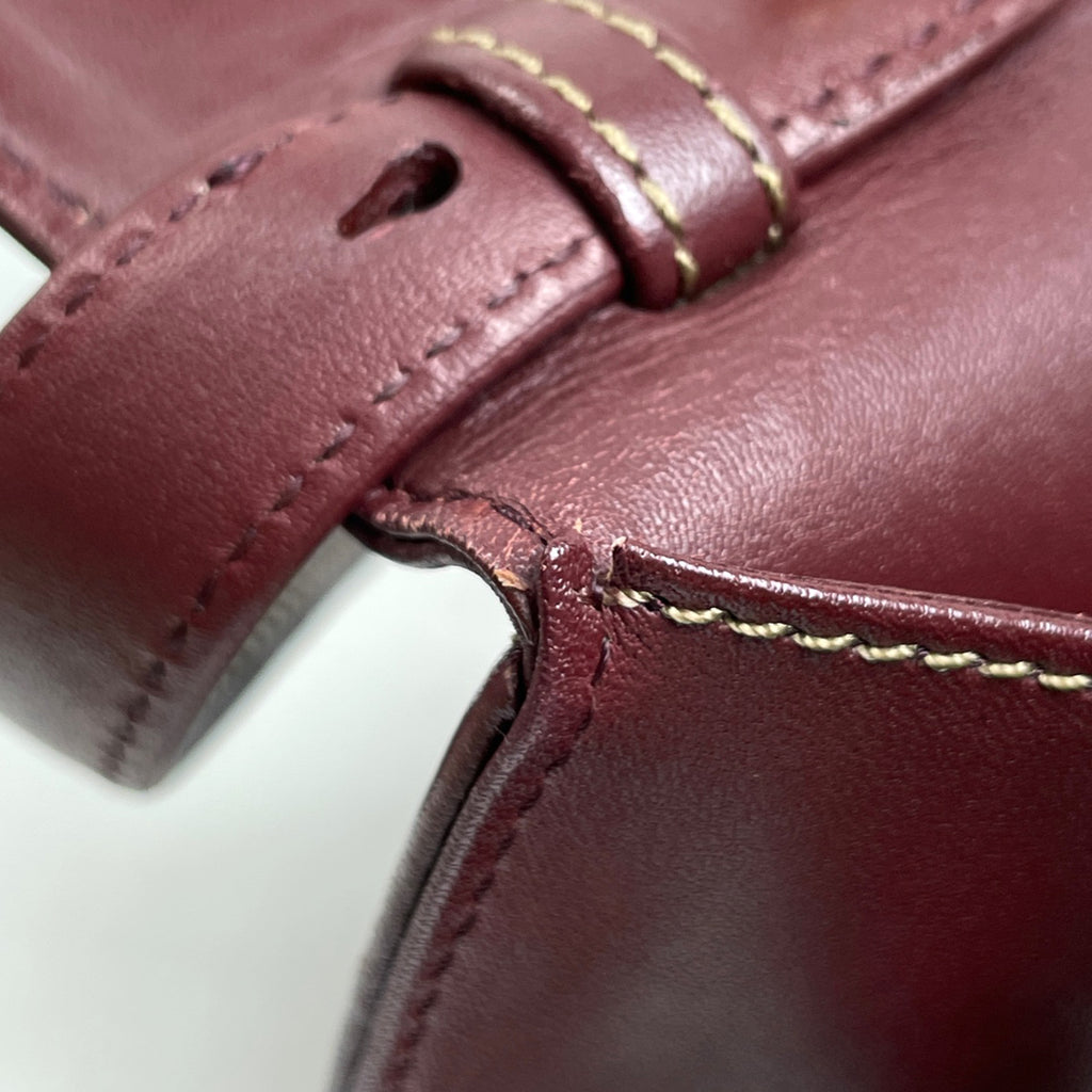 カルティエ マストライン ショルダーバッグ 2WAY クラッチバッグ ショルダーバッグ レザー ボルドー レディース 【中古】brbag