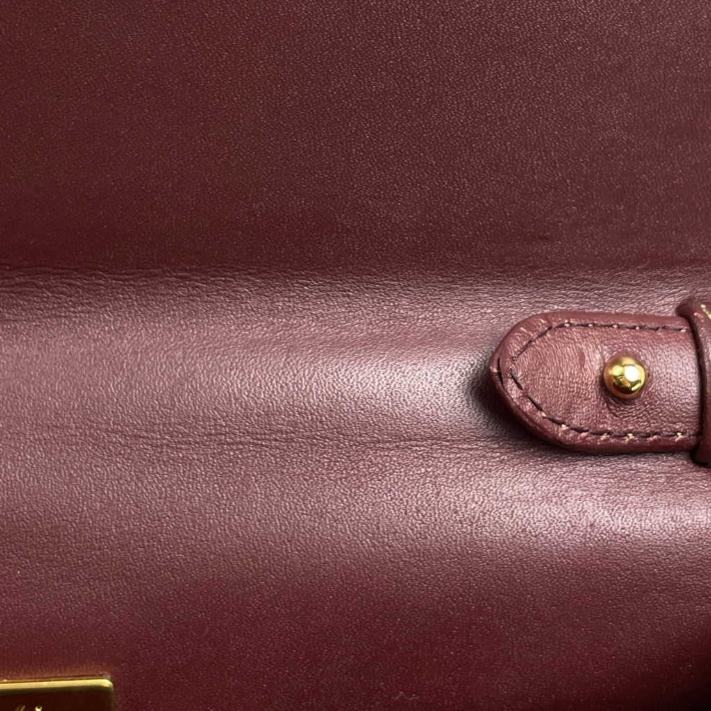 カルティエ マストライン ショルダーバッグ 2WAY クラッチバッグ ショルダーバッグ レザー ボルドー レディース 【中古】brbag