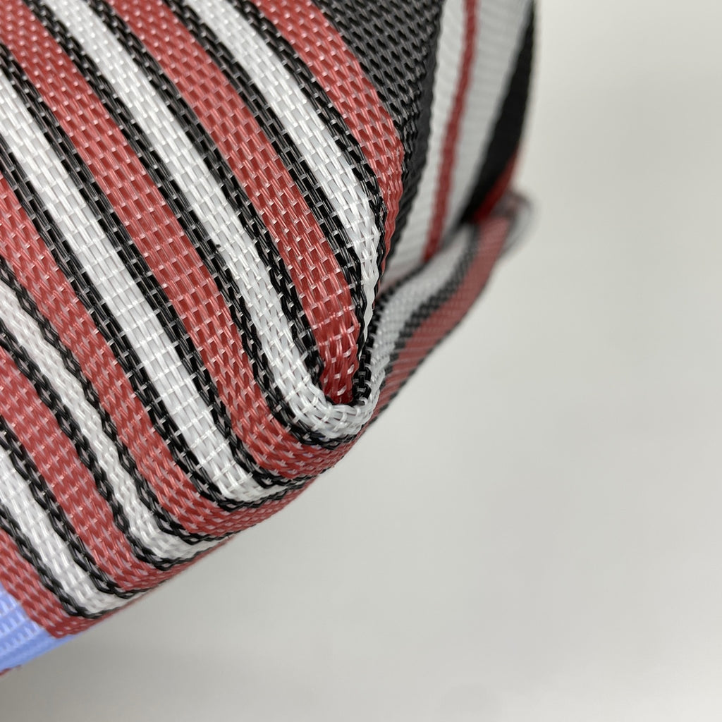 マルニ フラワーカフェ トートバッグ ストライプ トートバッグ ナイロン ブルー マルチカラー SHMHR08A01 レディース 【中古】brbag
