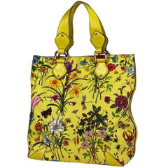 グッチ フローラ トートバッグ 花柄 トートバッグ キャンバス イエロー マルチカラー 154372 レディース 【中古】brbag