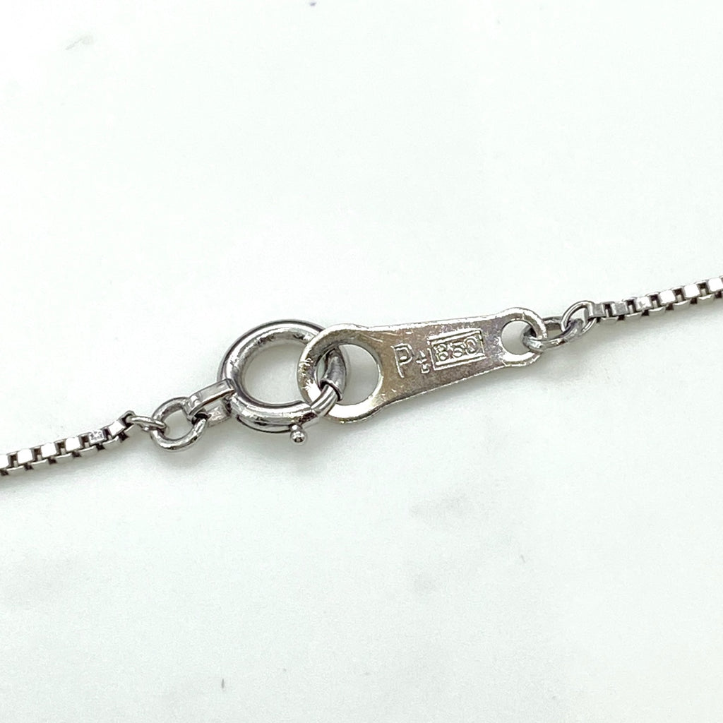 リボンモチーフ デザインネックレス プラチナ YG イエローゴールド ペンダント ダイヤモンド メレダイヤ ネックレス Pt900 Pt850 K18 レディース 【中古】nbjwl
