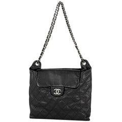 シャネル ココマーク チェーン ショルダーバッグ マトラッセ ショルダーバッグ レザー ブラック レディース 【中古】brbag