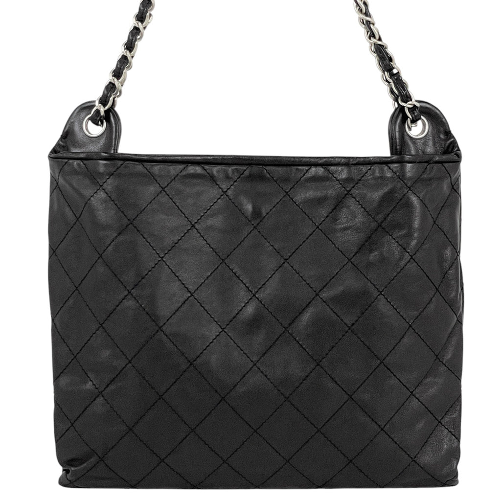 シャネル ココマーク チェーン ショルダーバッグ マトラッセ ショルダーバッグ レザー ブラック レディース 【中古】brbag