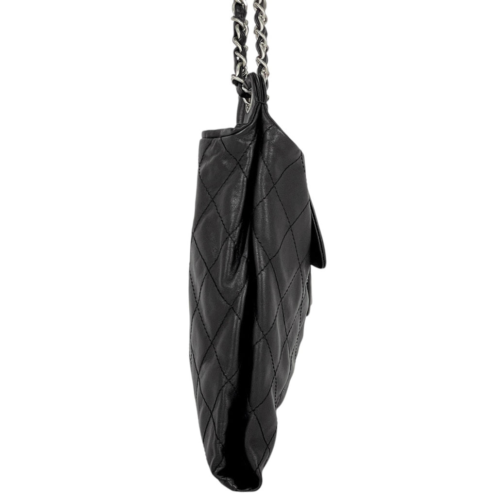 シャネル ココマーク チェーン ショルダーバッグ マトラッセ ショルダーバッグ レザー ブラック レディース 【中古】brbag