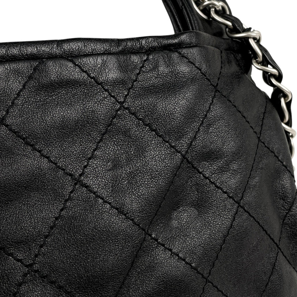 シャネル ココマーク チェーン ショルダーバッグ マトラッセ ショルダーバッグ レザー ブラック レディース 【中古】brbag