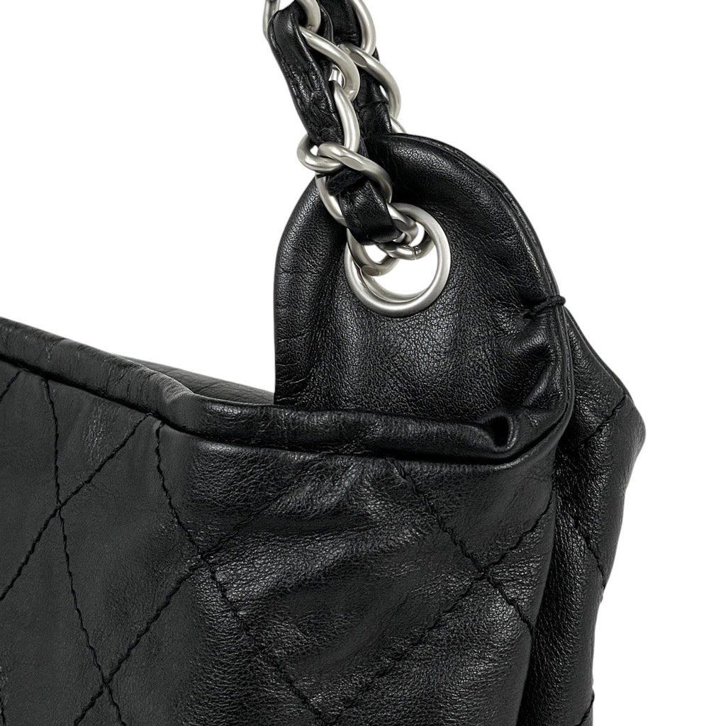 シャネル ココマーク チェーン ショルダーバッグ マトラッセ ショルダーバッグ レザー ブラック レディース 【中古】brbag