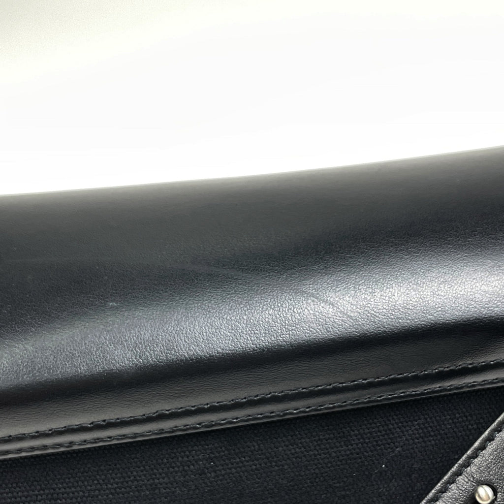 ジルサンダー ロゴ ショルダーバッグ LIT クロスボディ ショルダーバッグ キャンバス ブラック メンズ 【中古】brbag