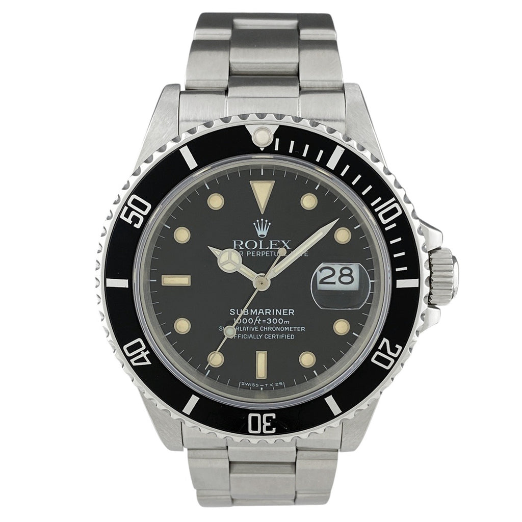 【OH済】ロレックス サブマリーナ デイト 16800 腕時計 SS 自動巻き ブラック メンズ 【中古】wtcbb