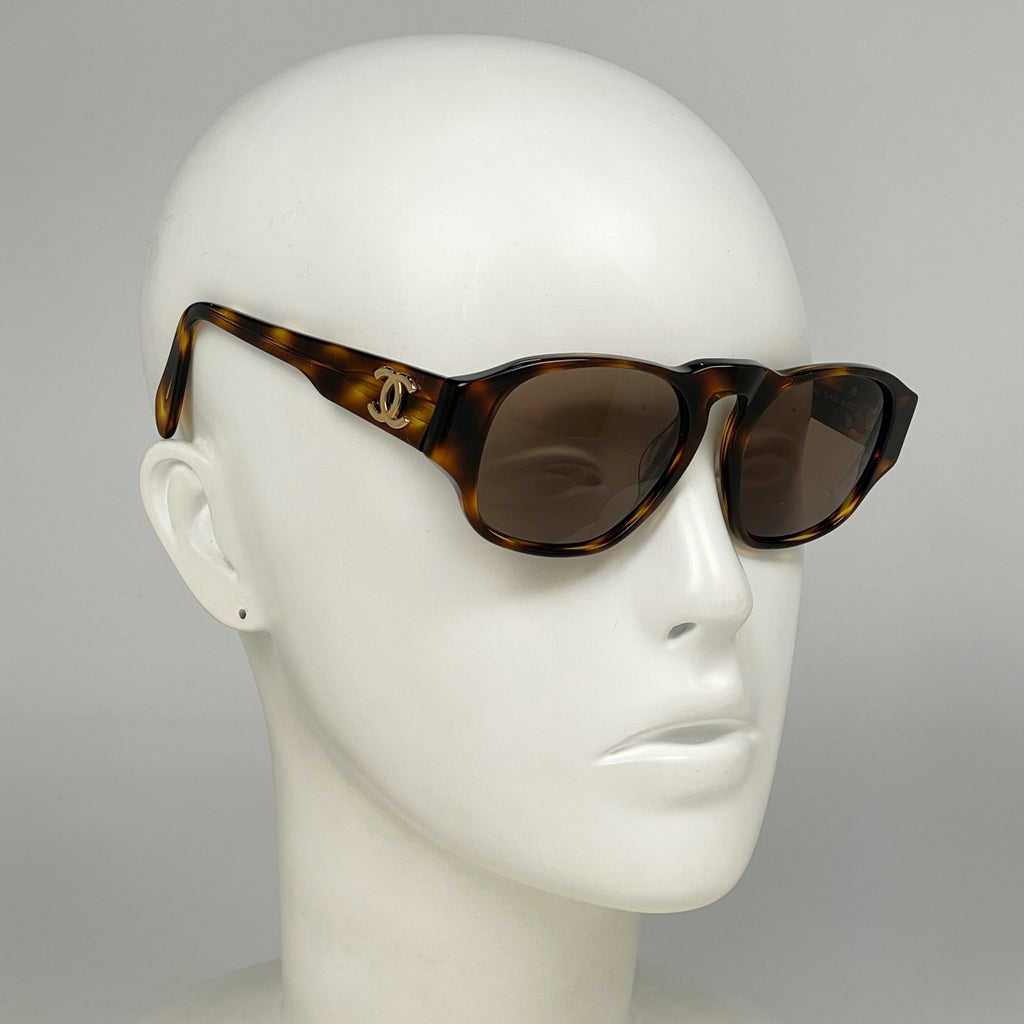 シャネル ココマーク サングラス アイウェア デミ柄 サングラス プラスチック ブラウン 01452 レディース 【中古】brbag