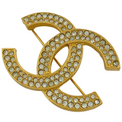 シャネル ココマーク ラインストーン ブローチ GP ゴールド レディース 【中古】bracc