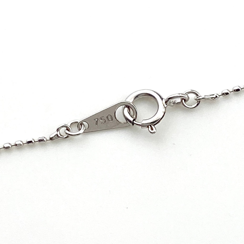 メレダイヤ デザインネックレス WG ホワイトゴールド ペンダント 750 ネックレス K18 WG ダイヤモンド レディース 【中古】nbjwl
