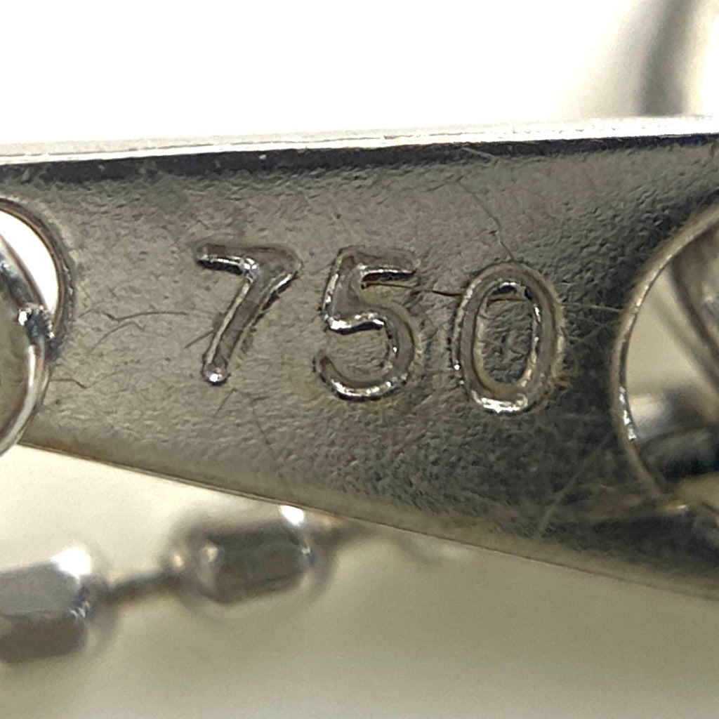 メレダイヤ デザインネックレス WG ホワイトゴールド ペンダント 750 ネックレス K18 WG ダイヤモンド レディース 【中古】nbjwl