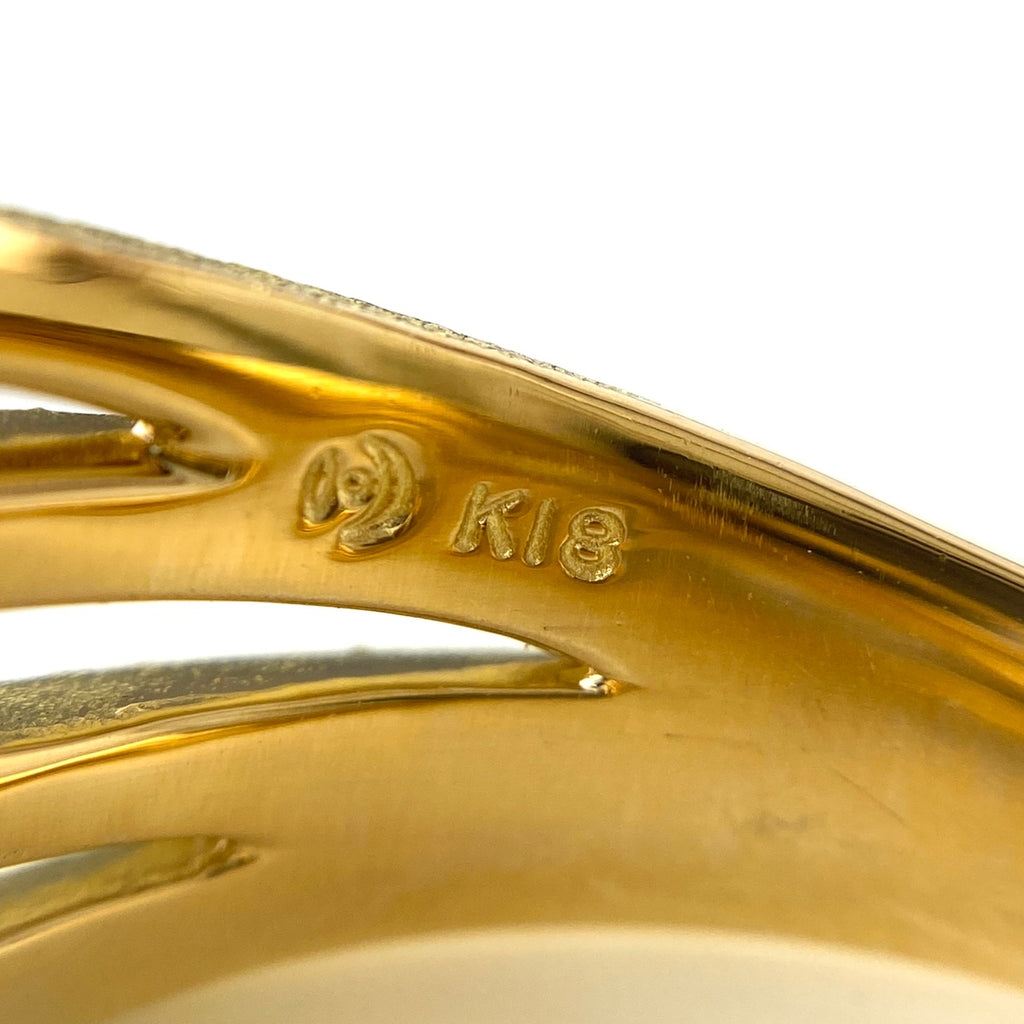 タサキ メレダイヤ デザインリング YG イエローゴールド 指輪 リング 13.5号 K18 ダイヤモンド レディース 【中古】brjwl