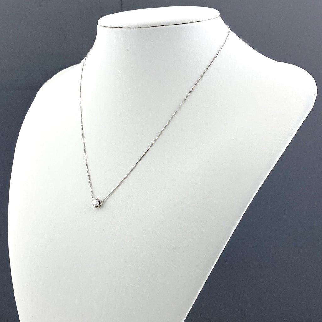 ダイヤモンド デザインネックレス プラチナ ペンダント ネックレス Pt900 Pt850 ダイヤモンド レディース 【中古】nbjwl