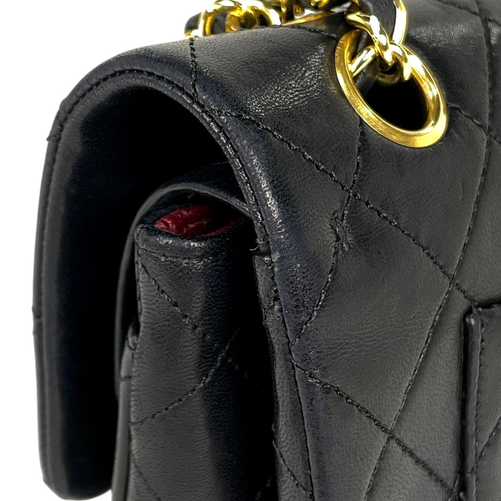 【ジャンク品】シャネル マトラッセ Wフラップ チェーン ショルダーバッグ ココマーク ショルダーバッグ レザー ブラック A01113 レディース 【中古】brbag