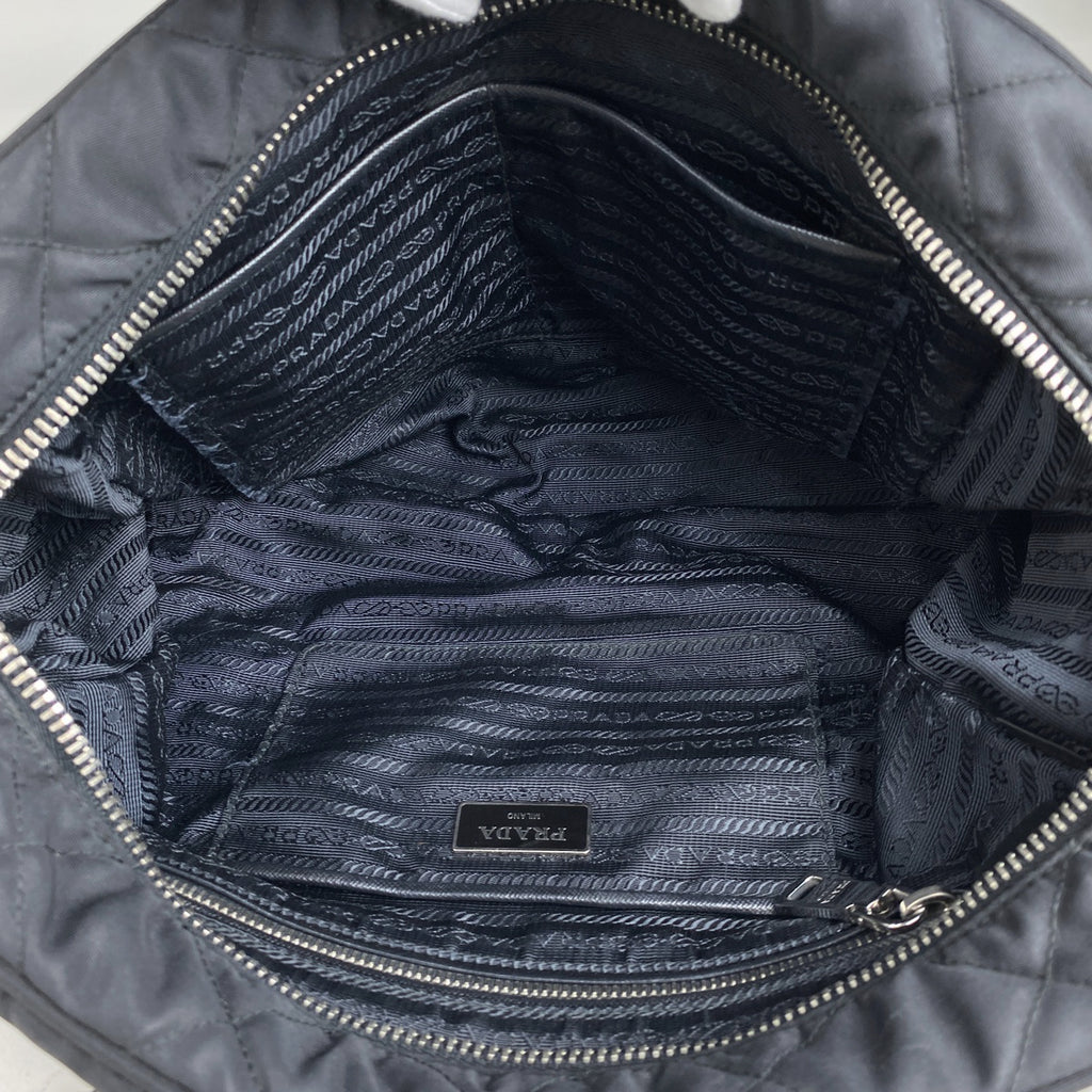 プラダ ロゴプレート ショルダーバッグ ショルダーバッグ テスートナイロン ネロ(ブラック) レディース 【中古】brbag