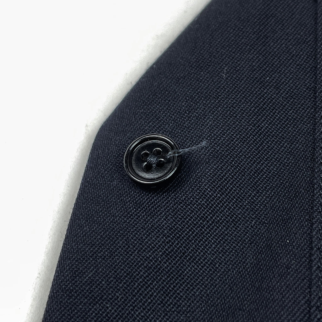 ジルサンダー スタンドカラーシャツ トップス 長袖シャツ 毛 ネイビー レディース 【中古】brapp