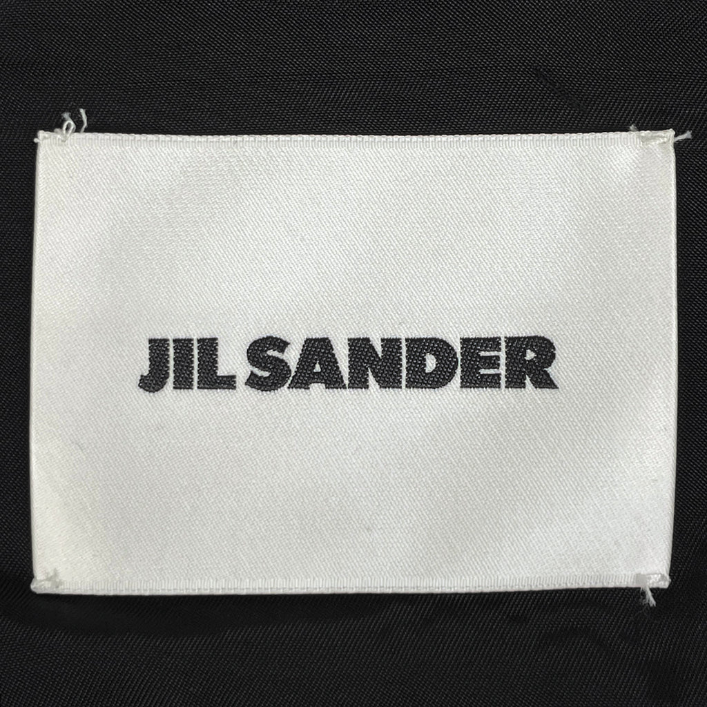 ジルサンダー スタンドカラーシャツ トップス 長袖シャツ 毛 ネイビー レディース 【中古】brapp