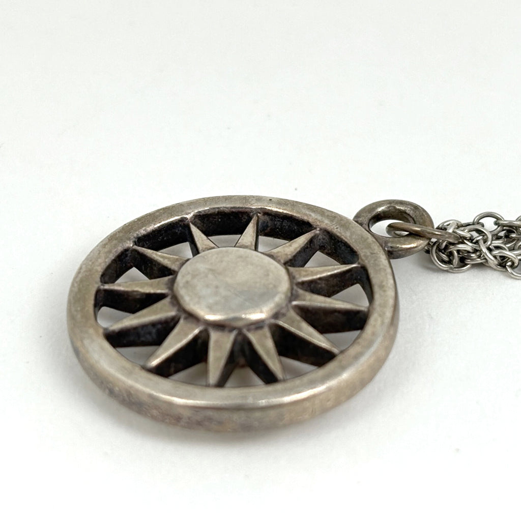 ティファニー デザイン ネックレス サン 太陽 ネックレス シルバー925 シルバー レディース 【中古】bracc