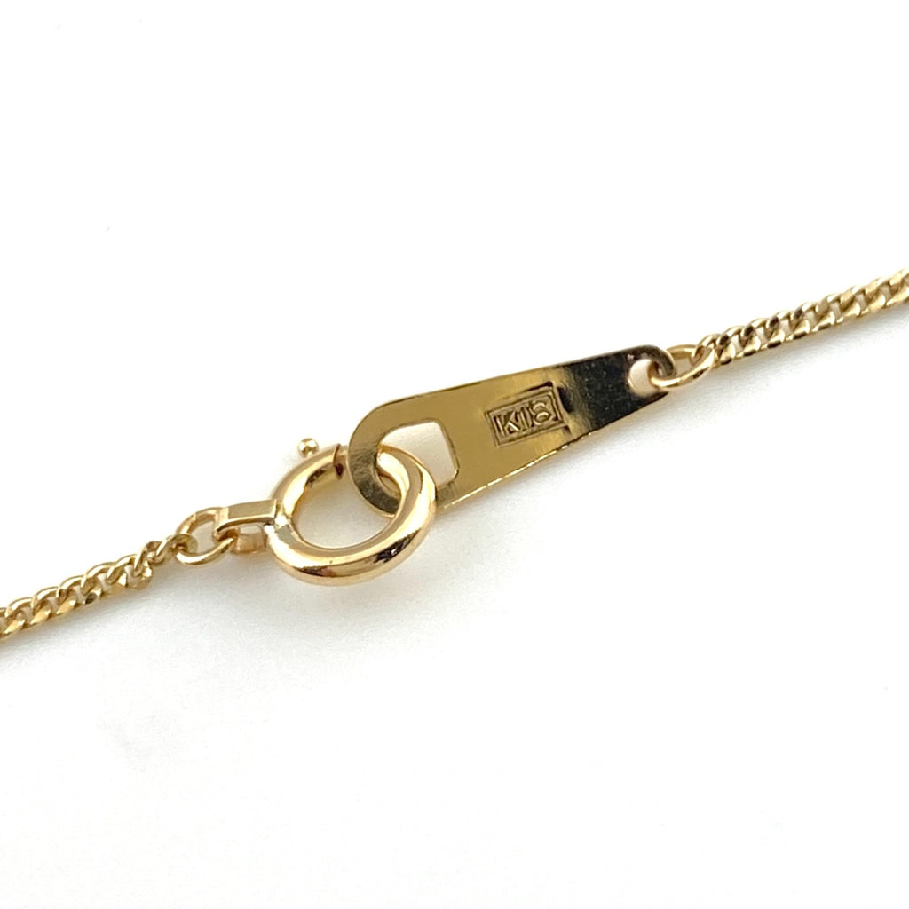 メレダイヤ デザインネックレス YG イエローゴールド ペンダント ネックレス K18 ダイヤモンド レディース 【中古】nbjwl