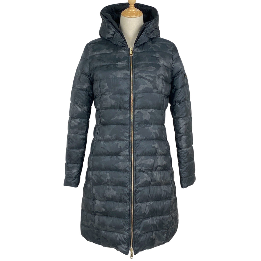 タトラス 迷彩柄 ダウンコート LTA18A4633 ダブルファスナー リバーシブル アウター ダウンコート ブラック レディース 【中古】brapp