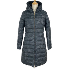 タトラス 迷彩柄 ダウンコート LTA18A4633 ダブルファスナー リバーシブル アウター ダウンコート ブラック レディース 【中古】brapp