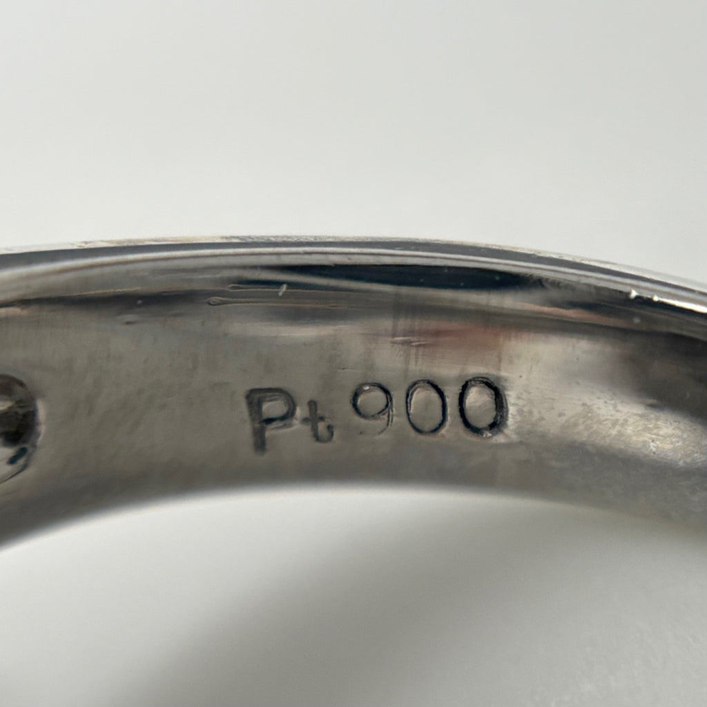 パール デザインリング プラチナ 指輪 メレダイヤ 真珠 リング 10号 Pt900 パール ダイヤモンド レディース 【中古】nbjwl