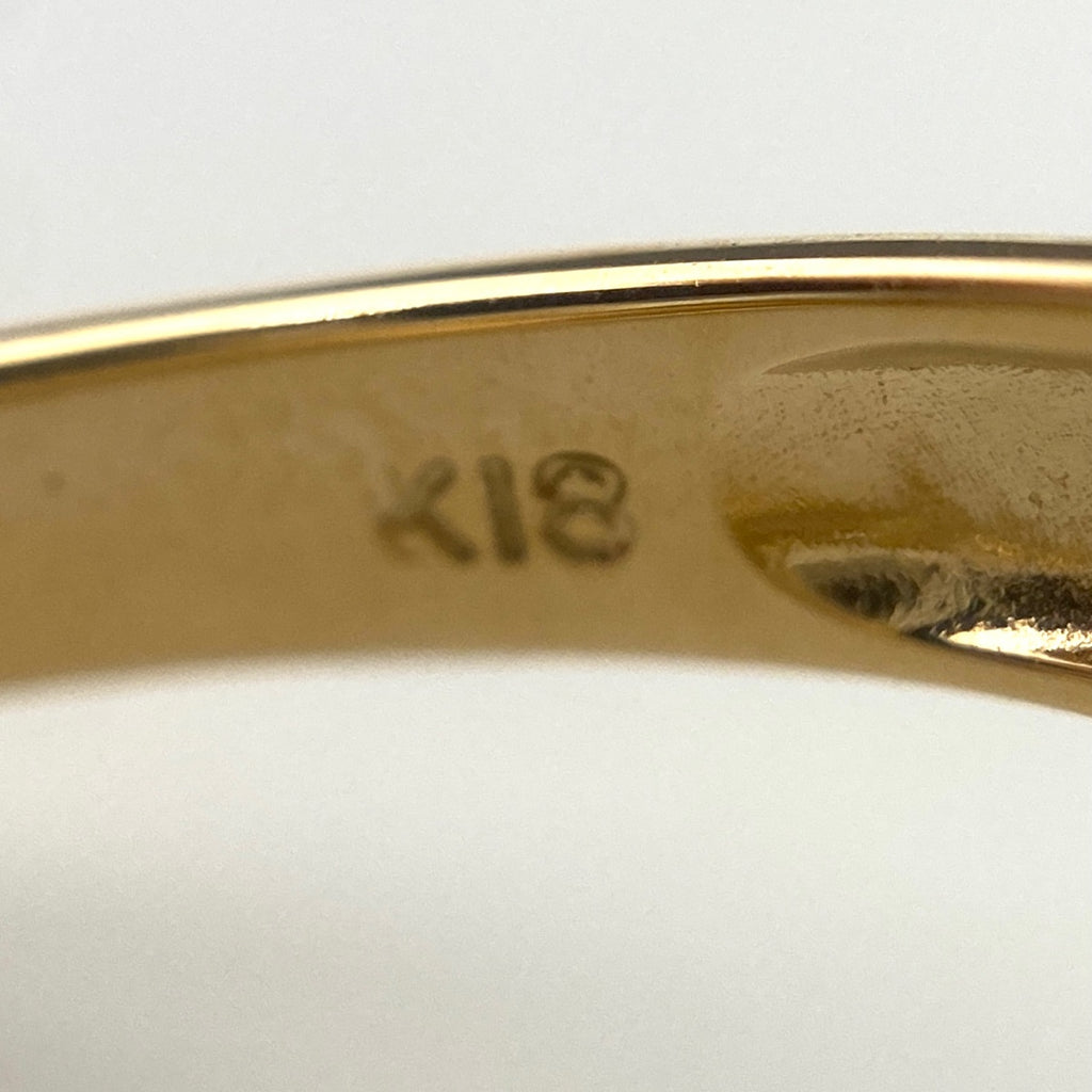 メレダイヤ デザインリング YG イエローゴールド 指輪 リング 2.8 K18 ダイヤモンド レディース 【中古】nbjwl