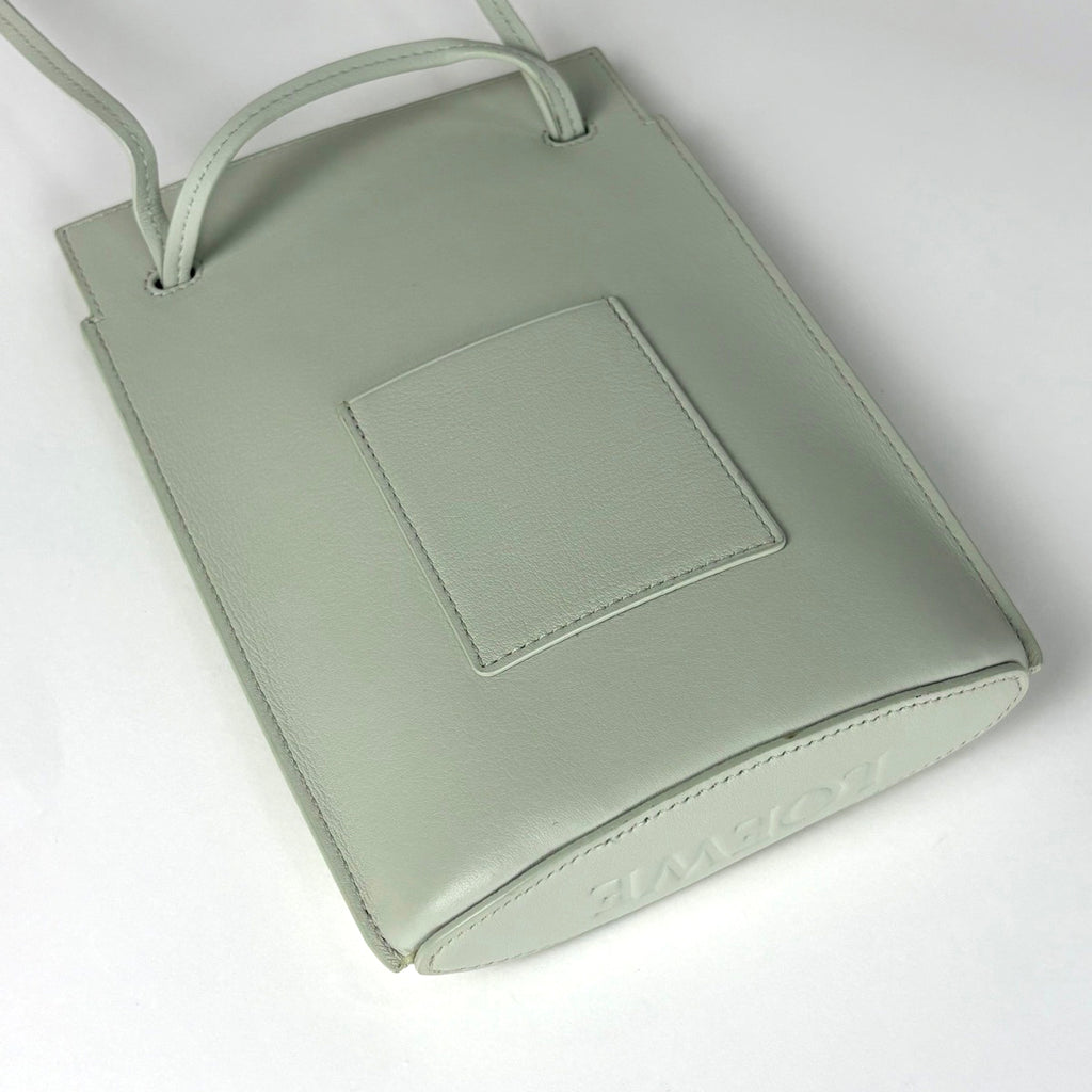 ロエベ ダイスポケット アナグラム ロゴ ショルダーバッグ レザー グリーン レディース 【中古】brbag