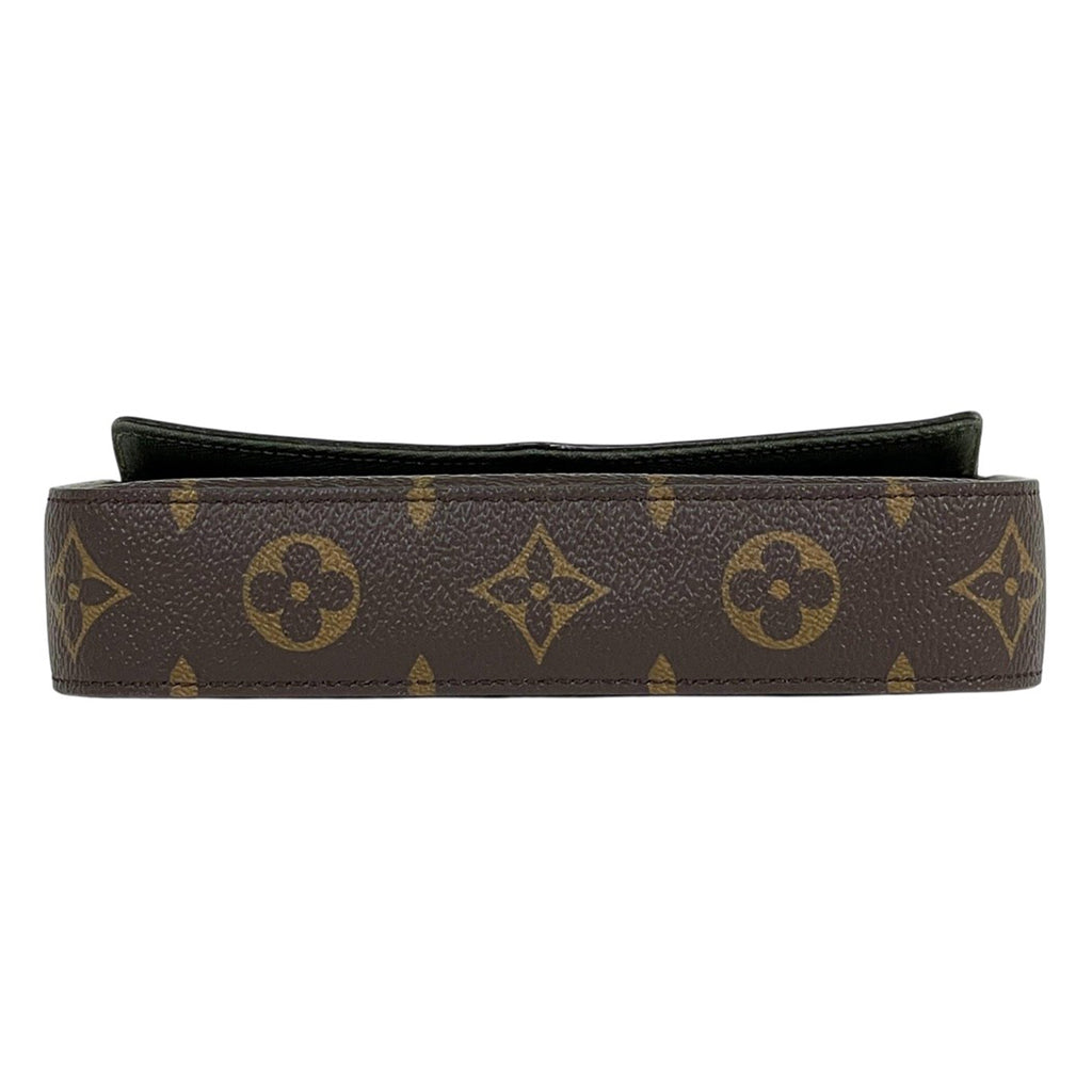 ルイ・ヴィトン ミュルティ ポシェット フェリシー 斜め掛け ポーチ カーキ ショルダーバッグ モノグラム ブラウン グリーン M80091 レディース 【中古】brbag