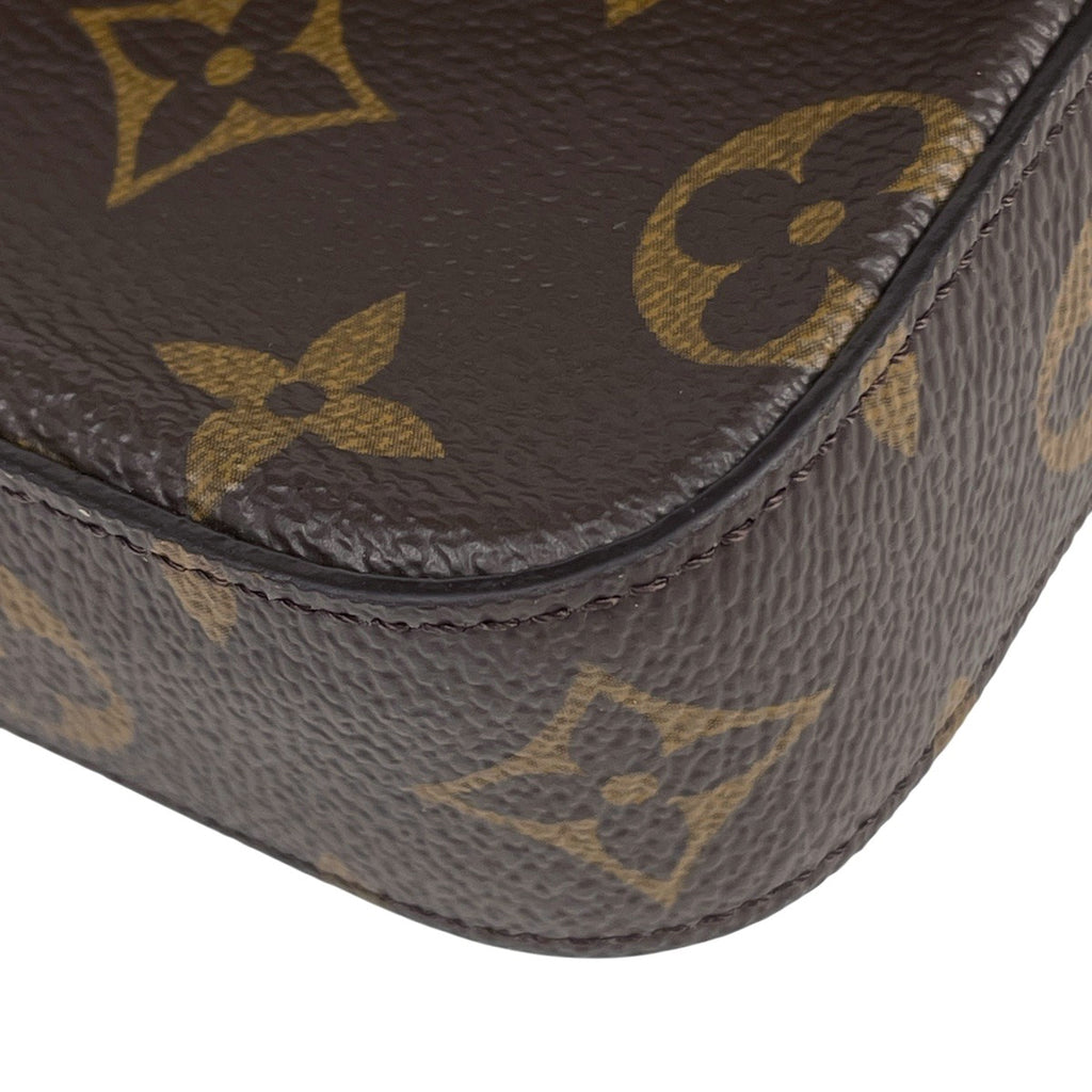 ルイ・ヴィトン ミュルティ ポシェット フェリシー 斜め掛け ポーチ カーキ ショルダーバッグ モノグラム ブラウン グリーン M80091 レディース 【中古】brbag