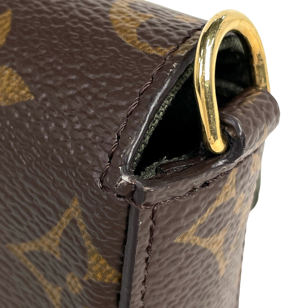 ルイ・ヴィトン ミュルティ ポシェット フェリシー 斜め掛け ポーチ カーキ ショルダーバッグ モノグラム ブラウン グリーン M80091 レディース 【中古】brbag