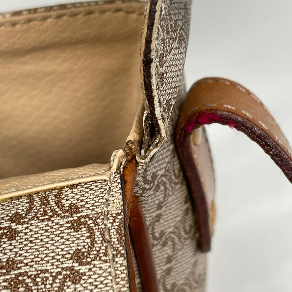 セリーヌ マカダム柄 ショルダーバッグ ロゴ 総柄 斜め掛け ショルダーバッグ コーティングキャンバス ベージュ レディース 【中古】brbag