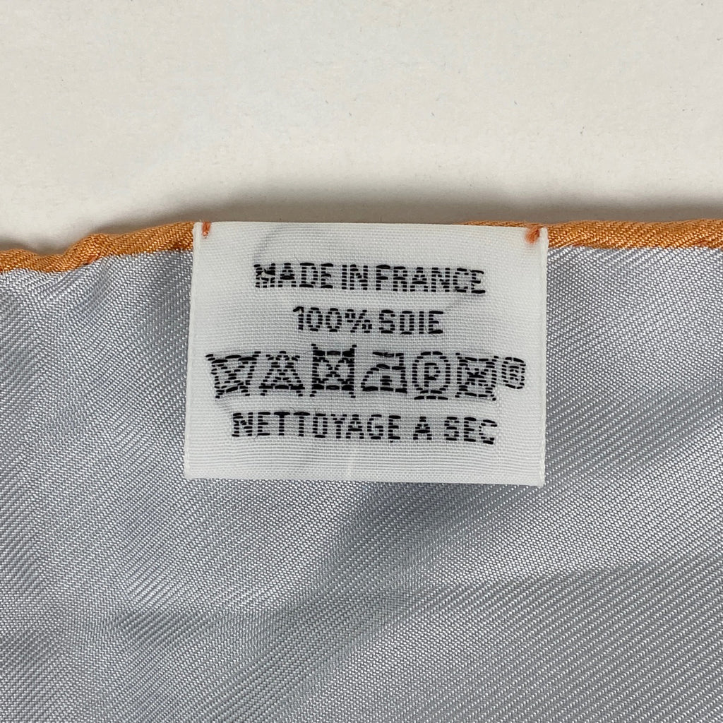 エルメス パームツリー柄 ストール アロハ スカーフ レクタングル ストール シルク ライトブルー マルチカラー レディース 【中古】brbag