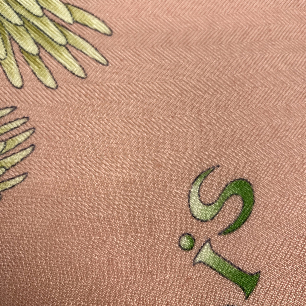 エルメス カレ 140 ボタニカル柄 スカーフ 植物 カレジェアン ショール カシミヤ シルク ピンク マルチカラー レディース 【中古】brbag