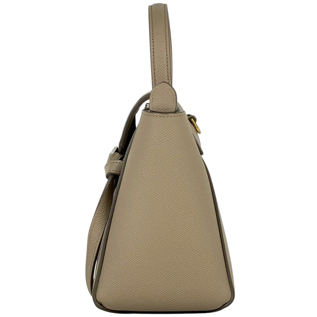 セリーヌ ベルトバッグ ナノ 2WAY ショルダーバッグ ハンドバッグ レザー ベージュ レディース 【中古】brbag