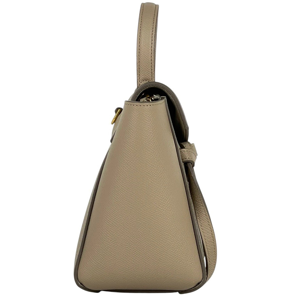 セリーヌ ベルトバッグ ナノ 2WAY ショルダーバッグ ハンドバッグ レザー ベージュ レディース 【中古】brbag