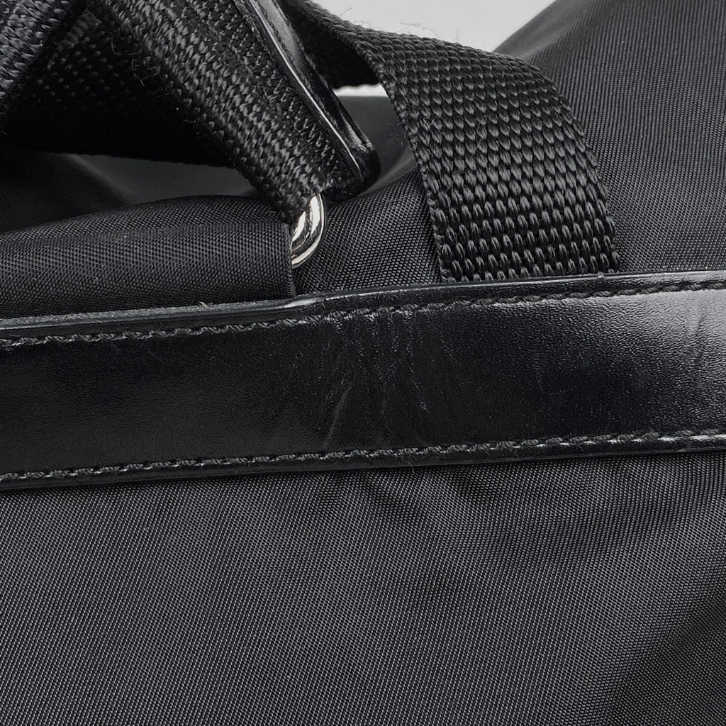 プラダ ロゴプレート リュックサック バックパック デイパック リュック ナイロン ネロ(ブラック) レディース 【中古】brbag