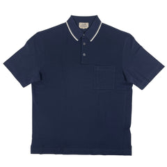 エルメス Hロゴ ポロシャツ 半袖 トップス ポロシャツ コットン ネイビー メンズ 【中古】brapp