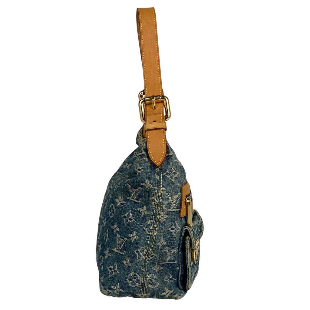 ルイ・ヴィトン バギー PM 肩掛け ハンドバッグ ワンショルダー ショルダーバッグ モノグラムデニム ブルー M95049 レディース 【中古】brbag