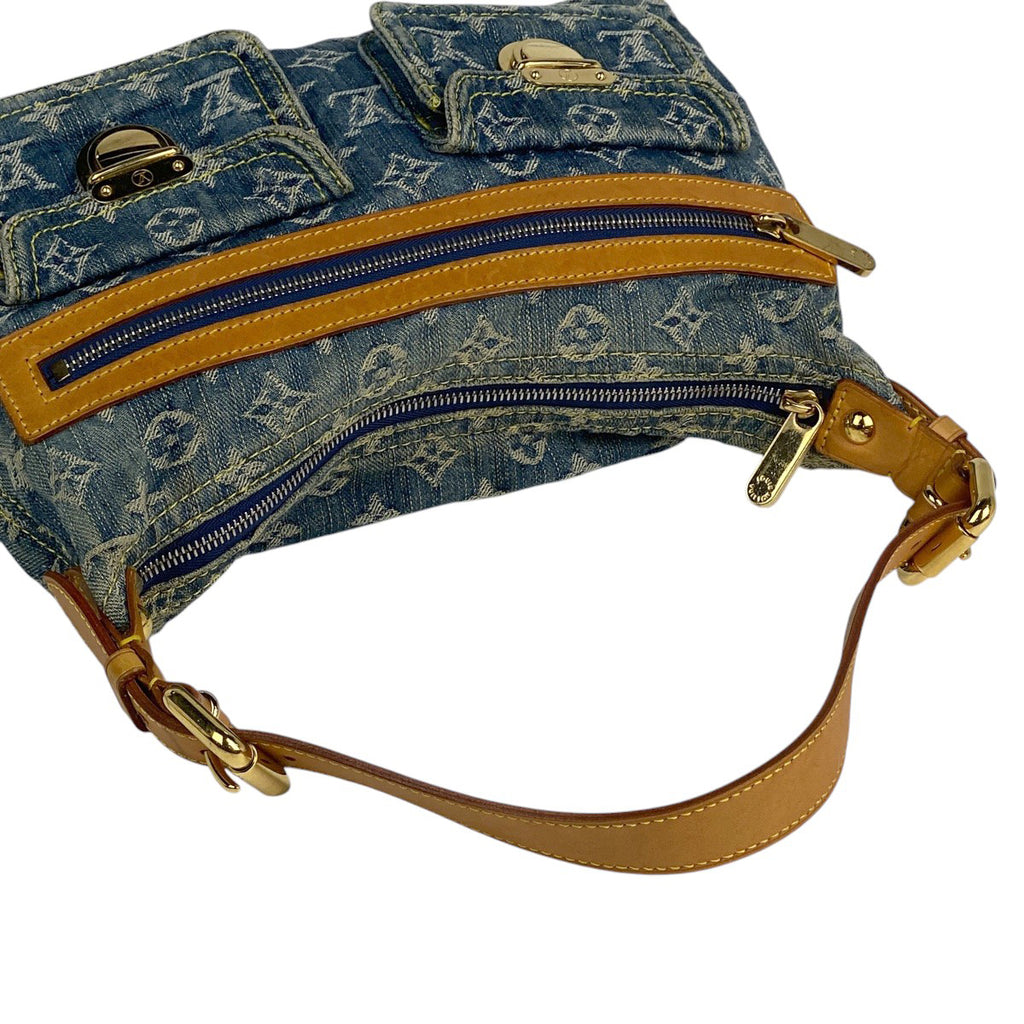 ルイ・ヴィトン バギー PM 肩掛け ハンドバッグ ワンショルダー ショルダーバッグ モノグラムデニム ブルー M95049 レディース 【中古】brbag