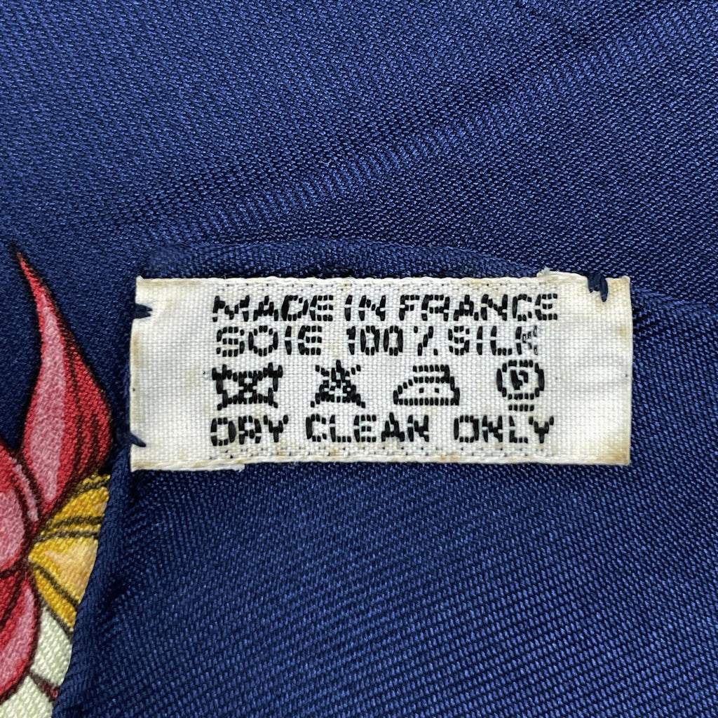 エルメス カレ 90 Au Pays de Cocagne 楽園にて スカーフ シルク ネイビー マルチカラー レディース 【中古】brbag
