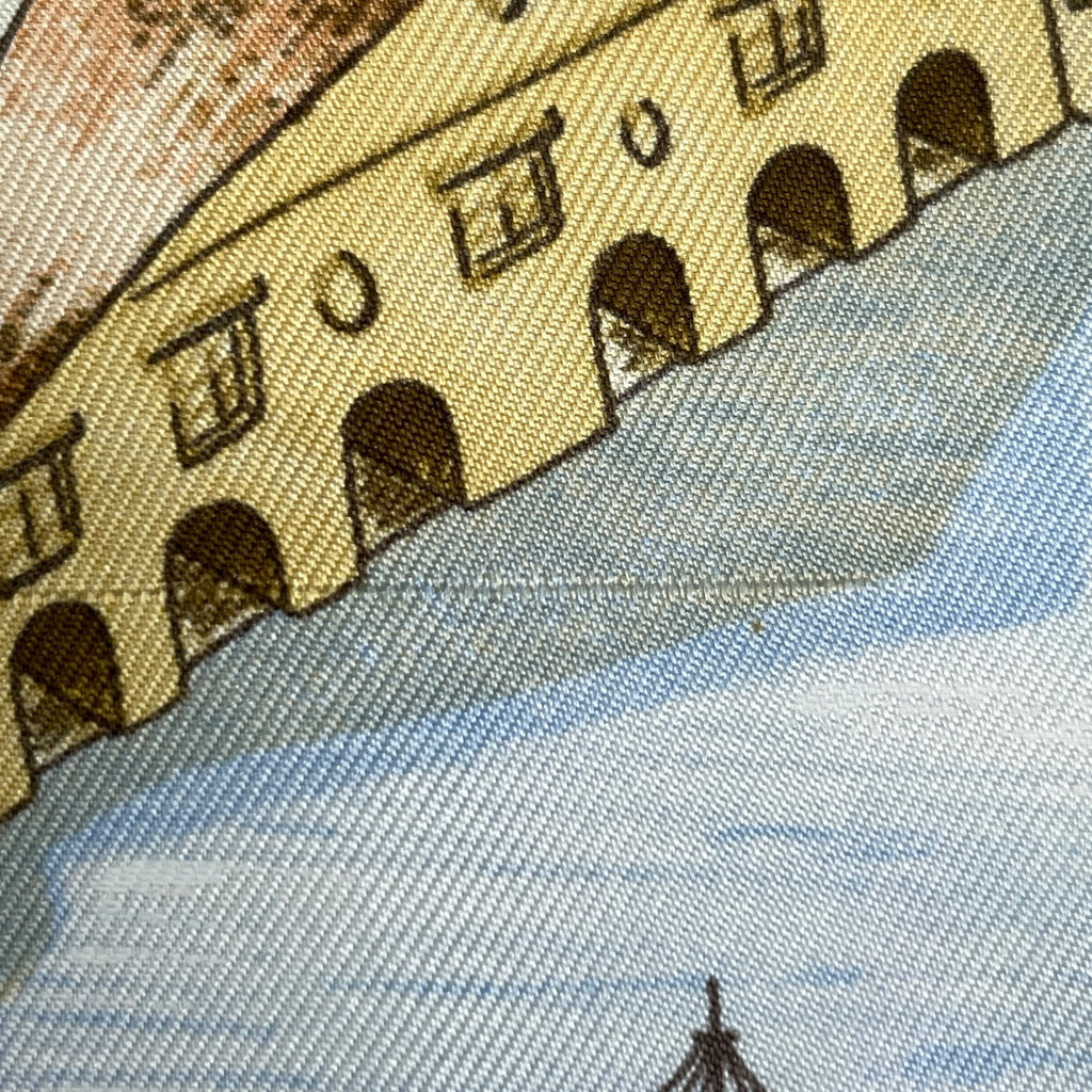 エルメス カレ 90 Au Pays de Cocagne 楽園にて スカーフ シルク ネイビー マルチカラー レディース 【中古】brbag