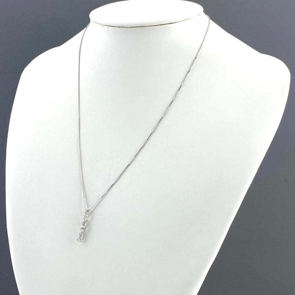 メレダイヤ デザインネックレス WG ホワイトゴールド ペンダント ネックレス K18 WG ダイヤモンド レディース 【中古】nbjwl