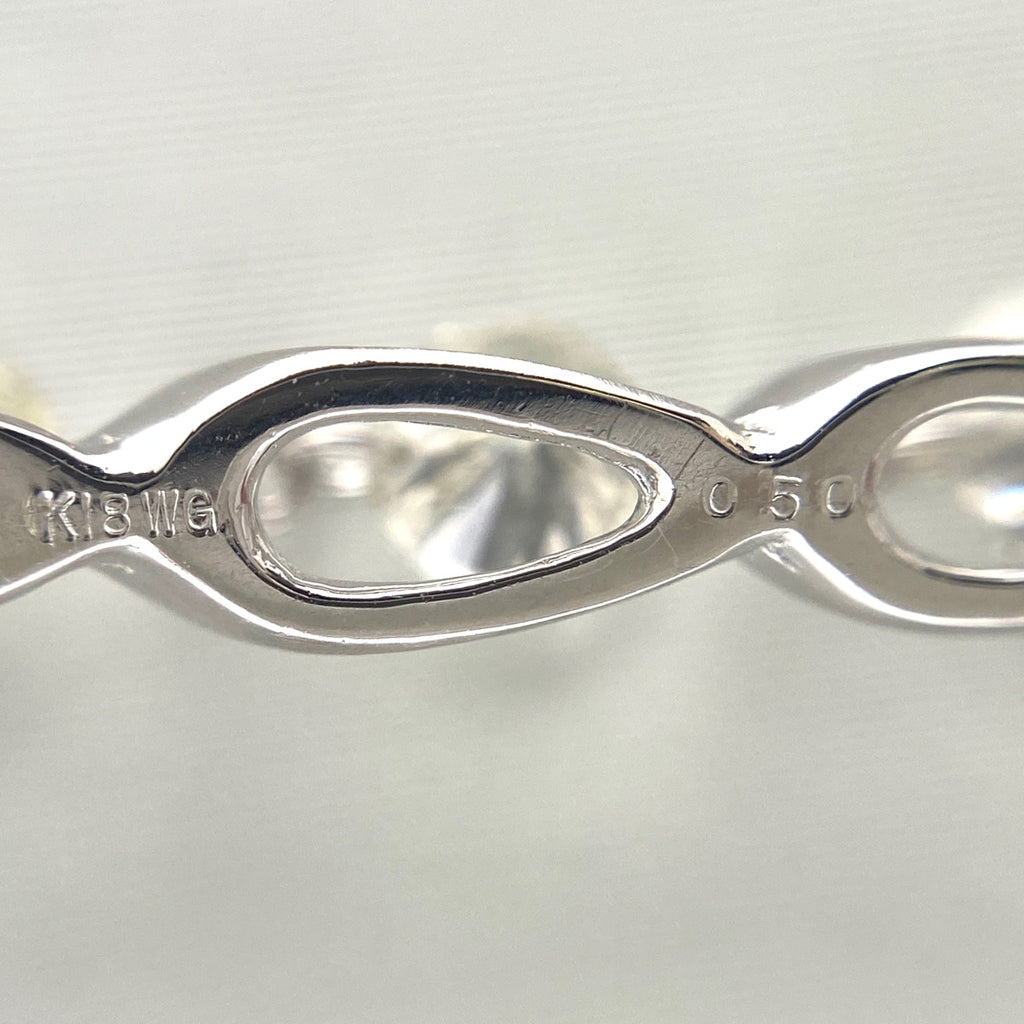 メレダイヤ デザインネックレス WG ホワイトゴールド ペンダント ネックレス K18 WG ダイヤモンド レディース 【中古】nbjwl