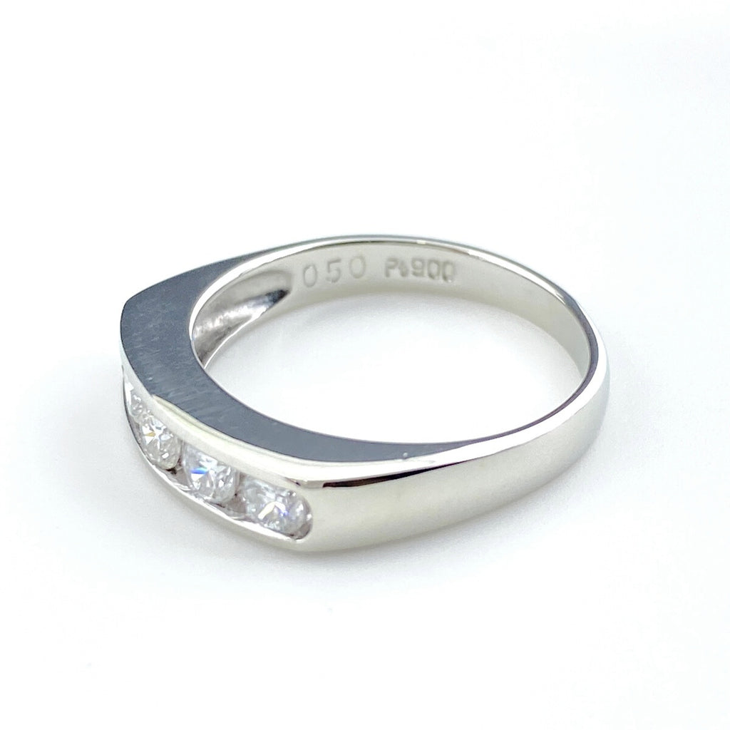 メレダイヤ デザインリング プラチナ 指輪 リング 11号 Pt900 ダイヤモンド レディース 【中古】nbjwl