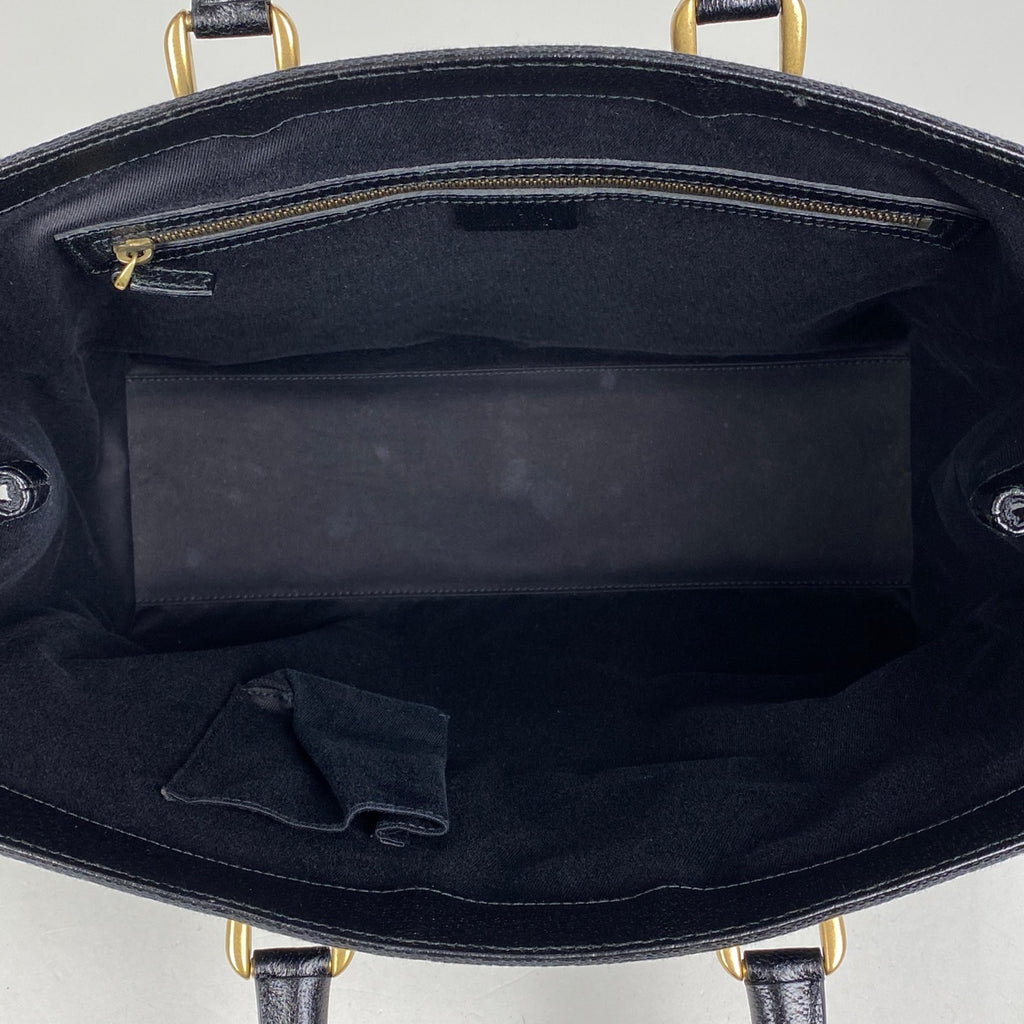 グッチ GG柄 トートバッグ 手提げ トートバッグ GGキャンバス ブラック 120897 レディース 【中古】brbag