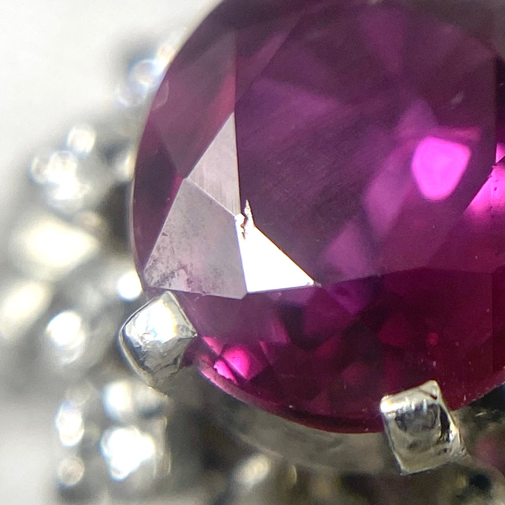 ルビー デザインリング プラチナ 指輪 メレダイヤ リング 12号 Pt900 ルビー ダイヤモンド レディース 【中古】nbjwl